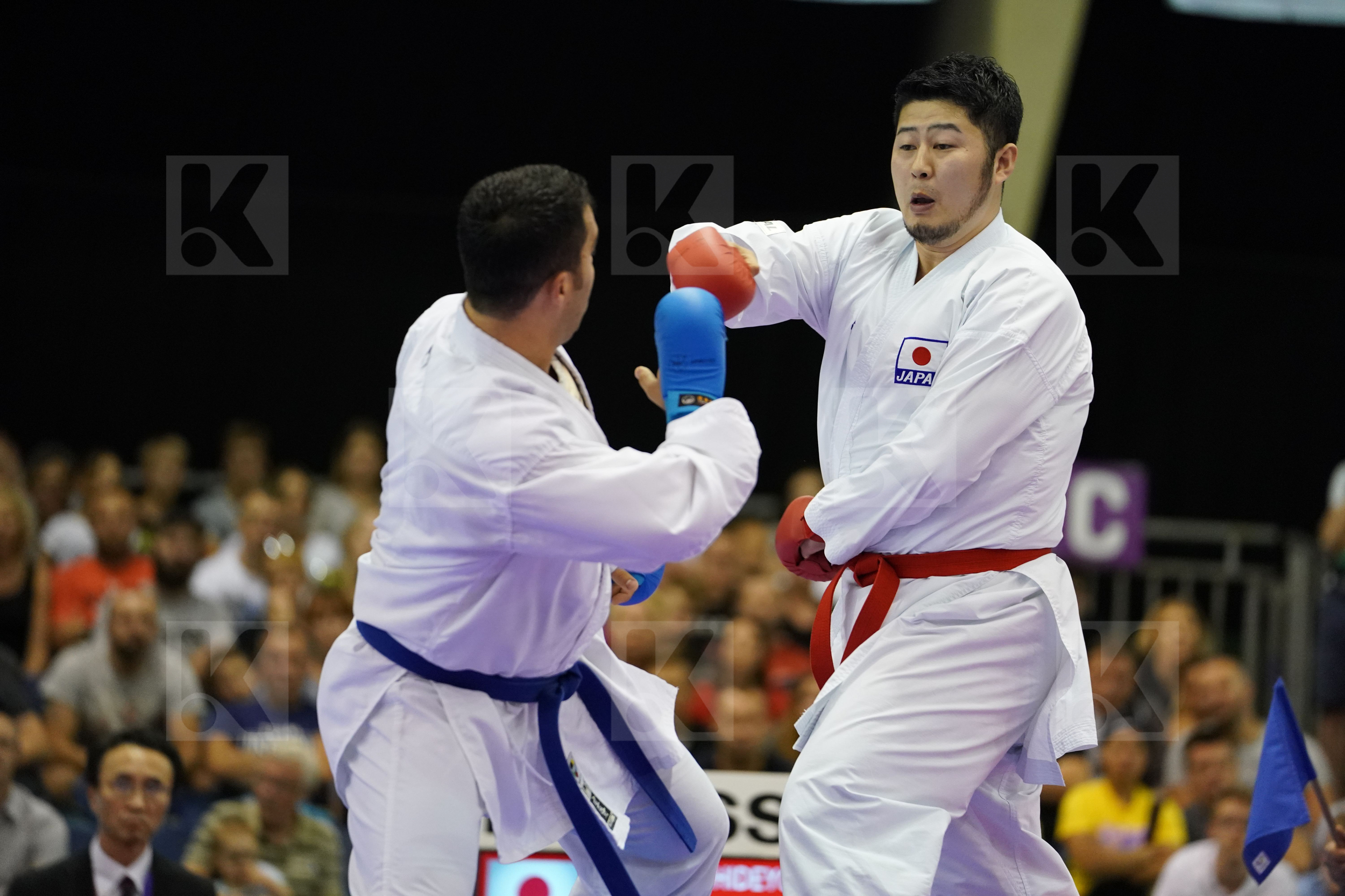 Ganjzadeh Sajad Gold match Iran Islamic Republic of Japan Kagawa Hideyoshi Male Kumite +84kg